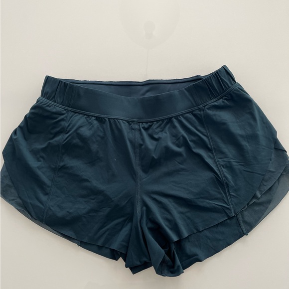 Lululemon Lightweight Running Shorts Teal | Size: W6 - Picture 3 of 6